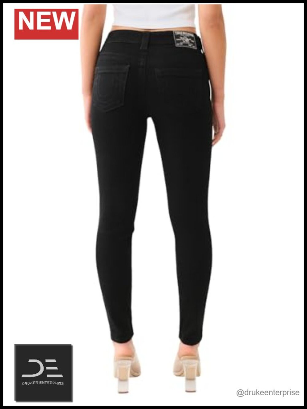 Mid Rise Curvy Skinny Jeans Stretch Denim - Picture 2 of 4